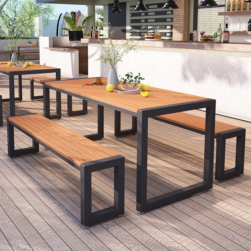 Industrial 1/2/3/5/7 Pieces Dining Set Reclaimed Wood Dining Table Set for Outdoor