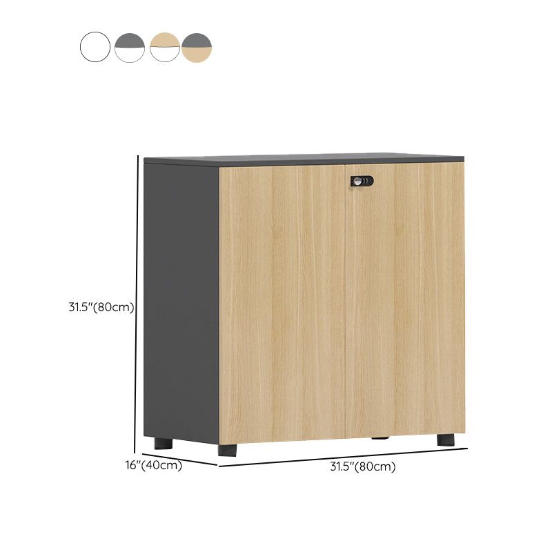 Nordic Style File Cabinets Solid Wood Electronic Lock Vertical Filing Cabinet for Office