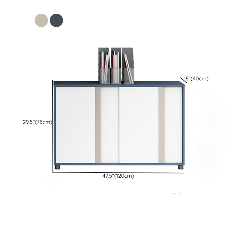 Coastal Lateral File Cabinet Color Block Filing Cabinet for Home or Office