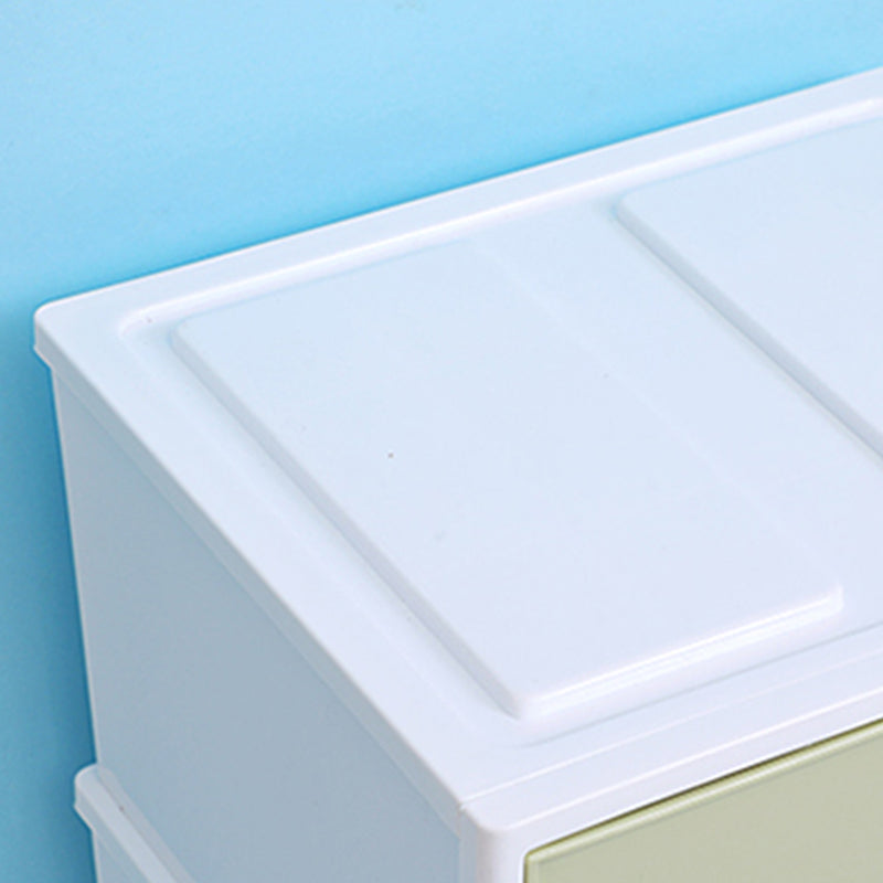 Coastal Plastic Cabinet Lateral Filing Cabinet with Drawers for Home and Office