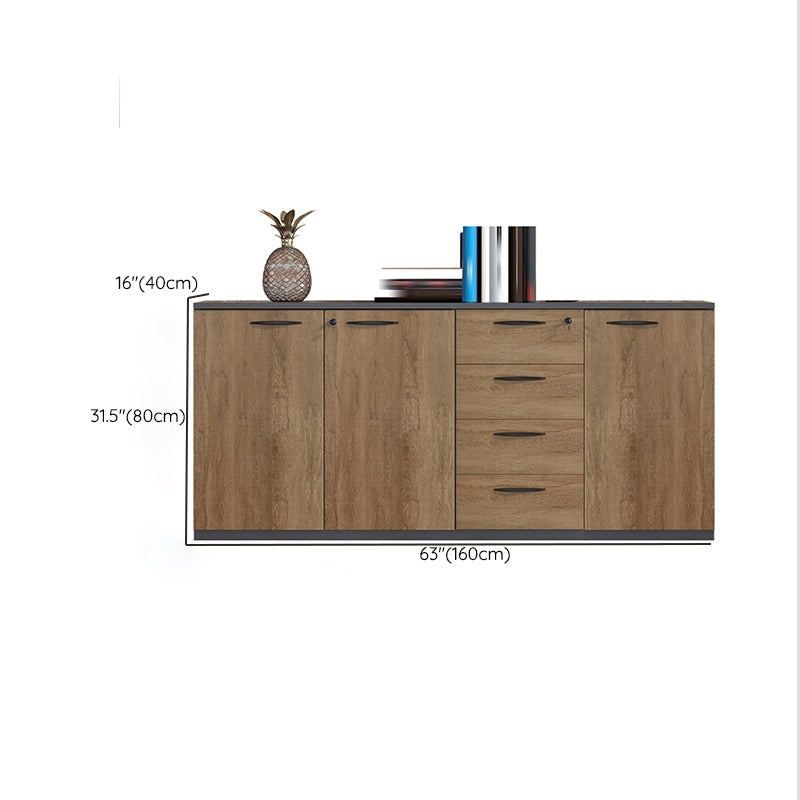 Modern File Cabinet Solid Wood Locking Drawers Filing Cabinet for Home and Office