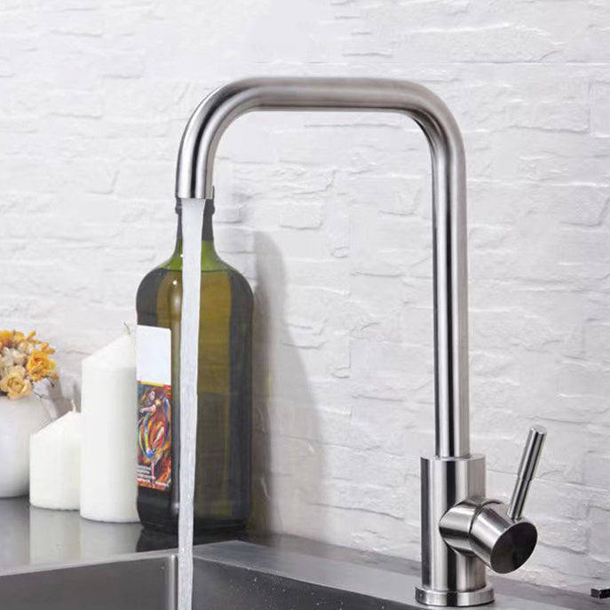 Modern 1-Handle Faucets Touchless Stainless Steel Standard Kitchen Faucets