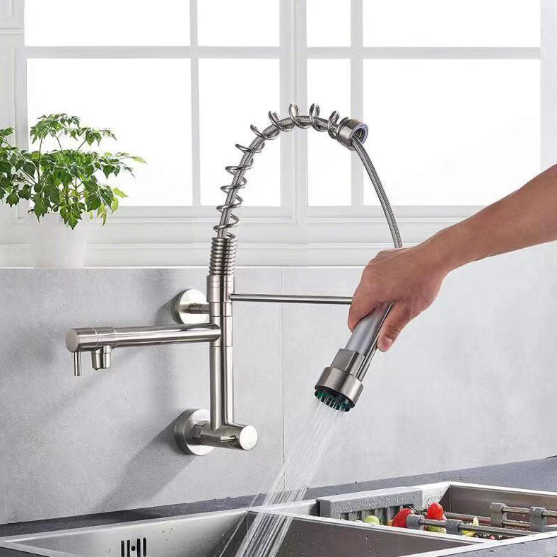 Modern 1-Handle Faucet Touchless Spring Spout Standard Kitchen Faucet