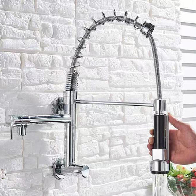 Modern 1-Handle Faucet Touchless Spring Spout Standard Kitchen Faucet