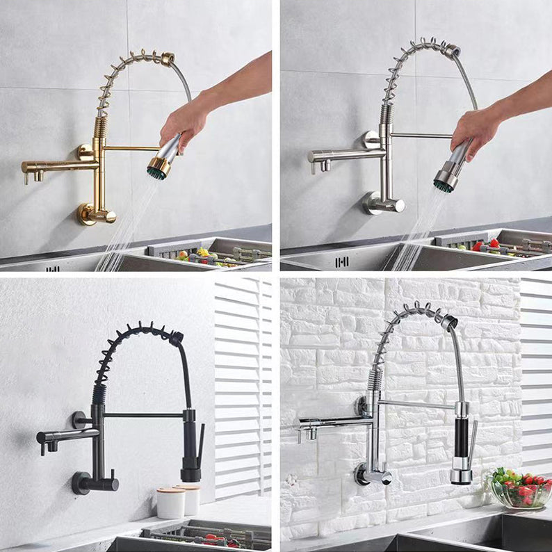 Modern 1-Handle Faucet Touchless Spring Spout Standard Kitchen Faucet