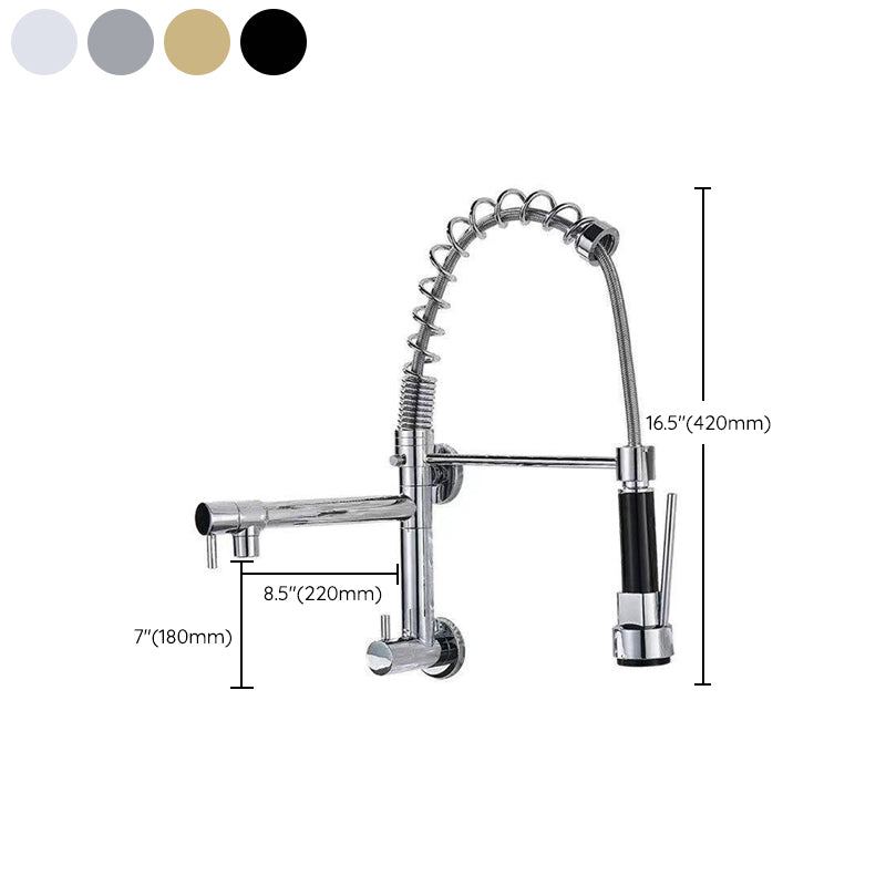 Modern 1-Handle Faucet Touchless Spring Spout Standard Kitchen Faucet