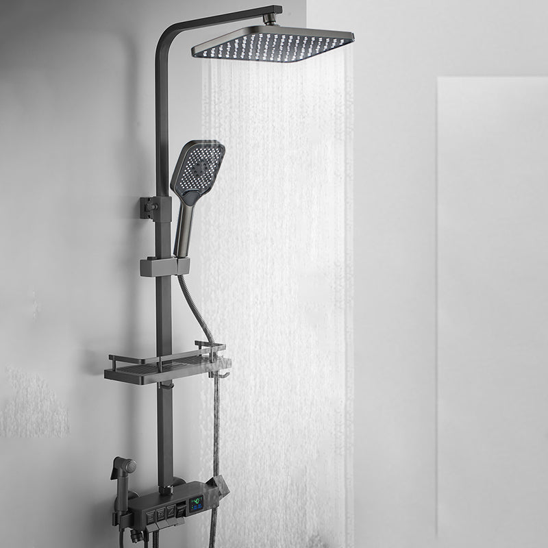 Contemporary Brass Shower Set Wall Mounted Shower System for Bathroom