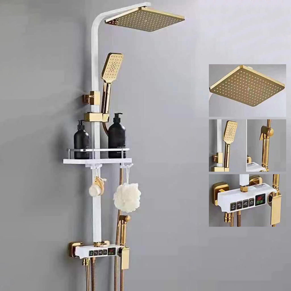 Modern Arm Swivel Shower Metal Shower Head Shower Faucet On Wall