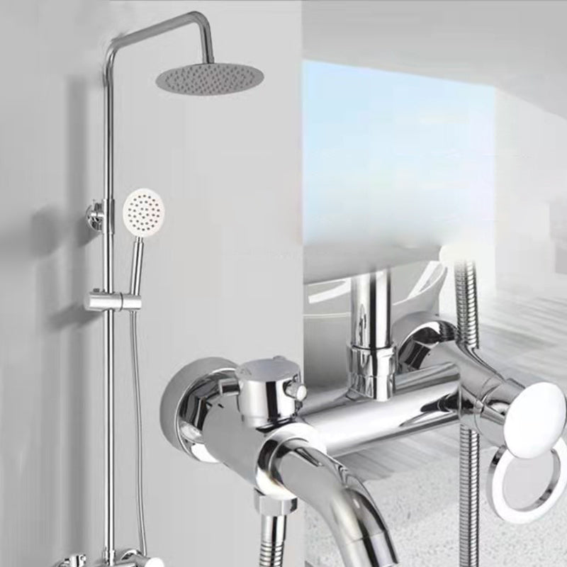 Modern Adjustable Water Flow Shower Faucet Shower Arm Shower System on Wall