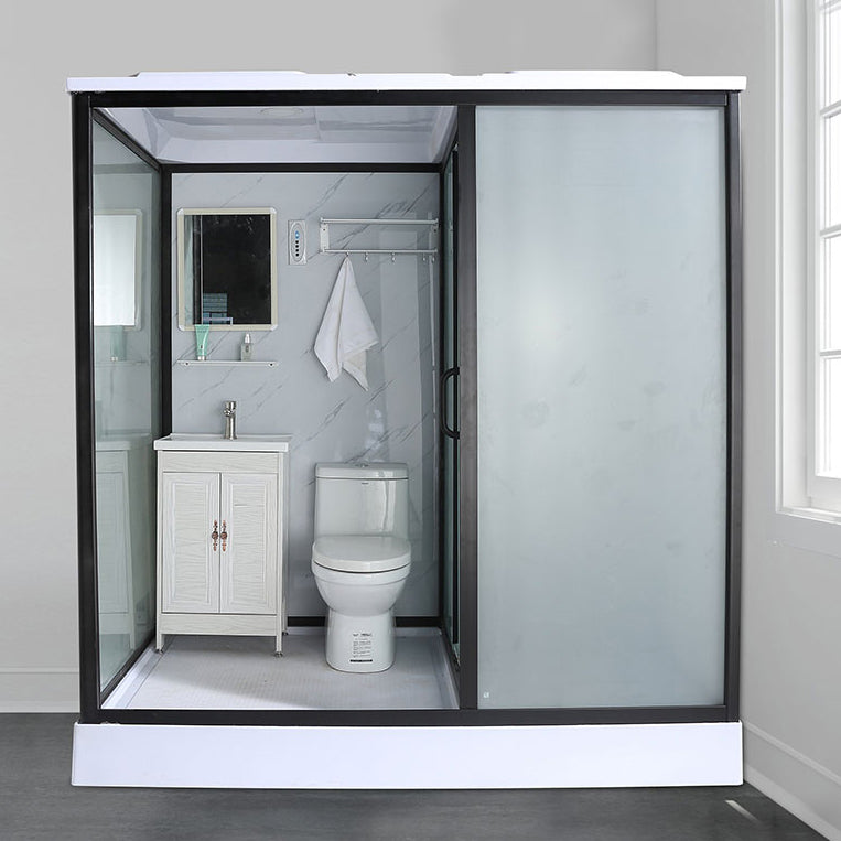 Contemporary Shower Enclosure Frosted Framed Shower Enclosure