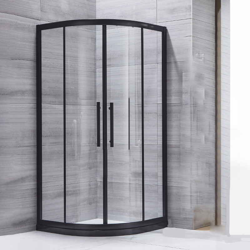 Framed Tempered Glass Shower Enclosure with Pedestal Half-Framed Shower Enclosure