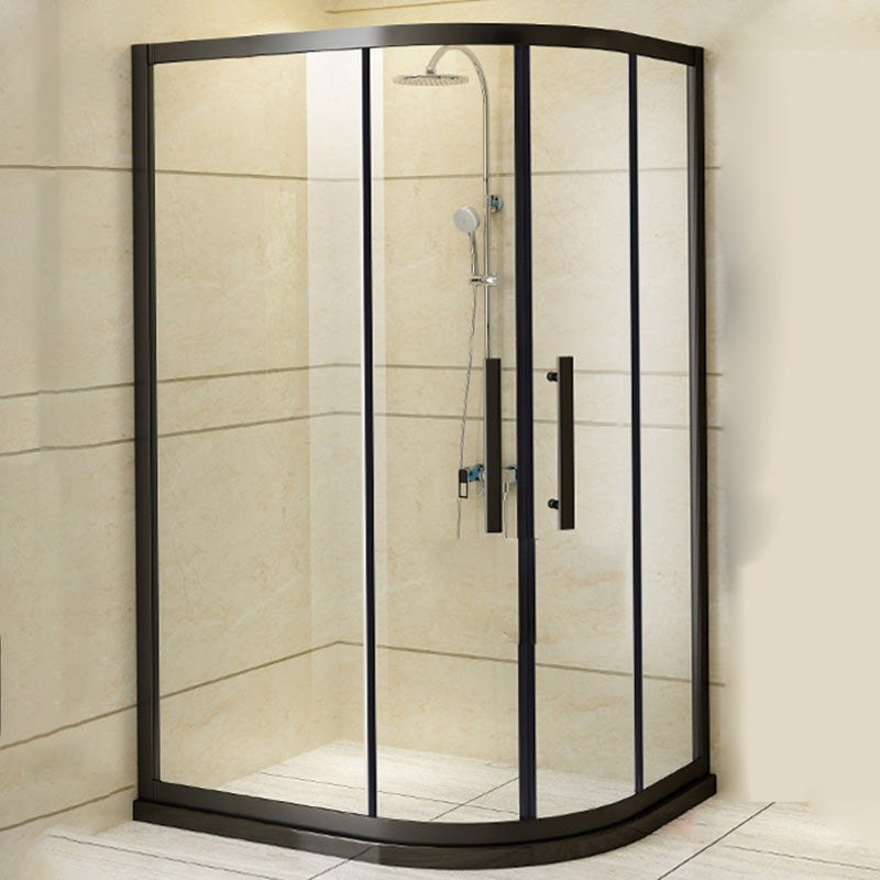 Framed Tempered Glass Shower Enclosure with Pedestal Half-Framed Shower Enclosure