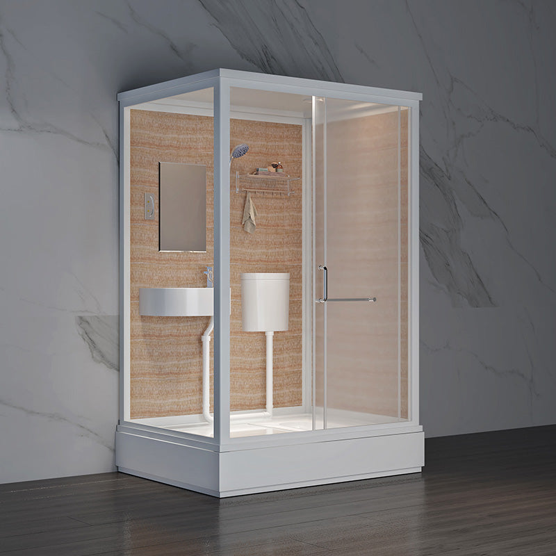 Sliding Rectangular Shower Enclosure Framed Shower Enclosure with Tempered Glass