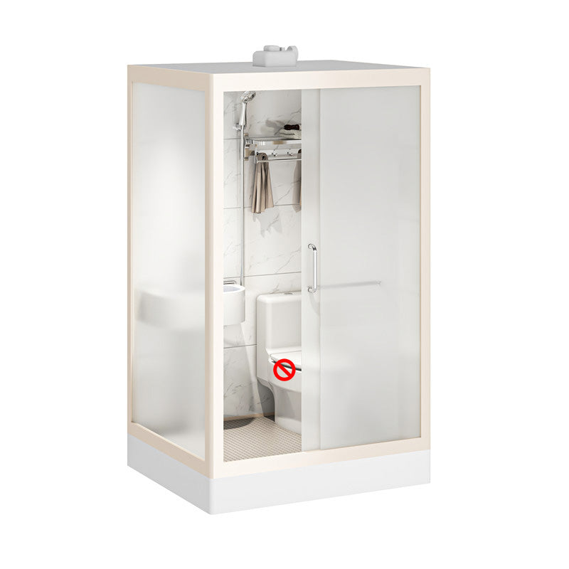 Rectangular Sliding Shower Enclosure Framed Shower Enclosure  in White