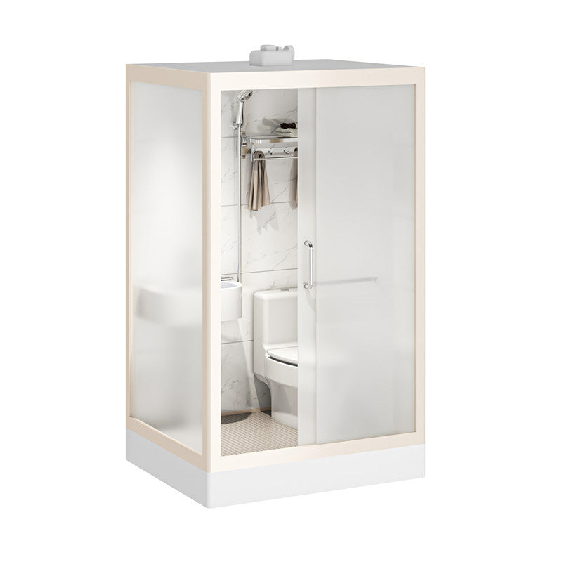 Rectangular Sliding Shower Enclosure Framed Shower Enclosure  in White