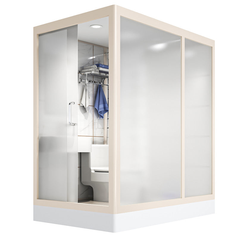 Rectangular Sliding Shower Enclosure Framed Shower Enclosure  in White