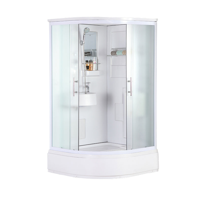 Double Sliding Shower Enclosure Clear Glass  Framed Shower Enclosure