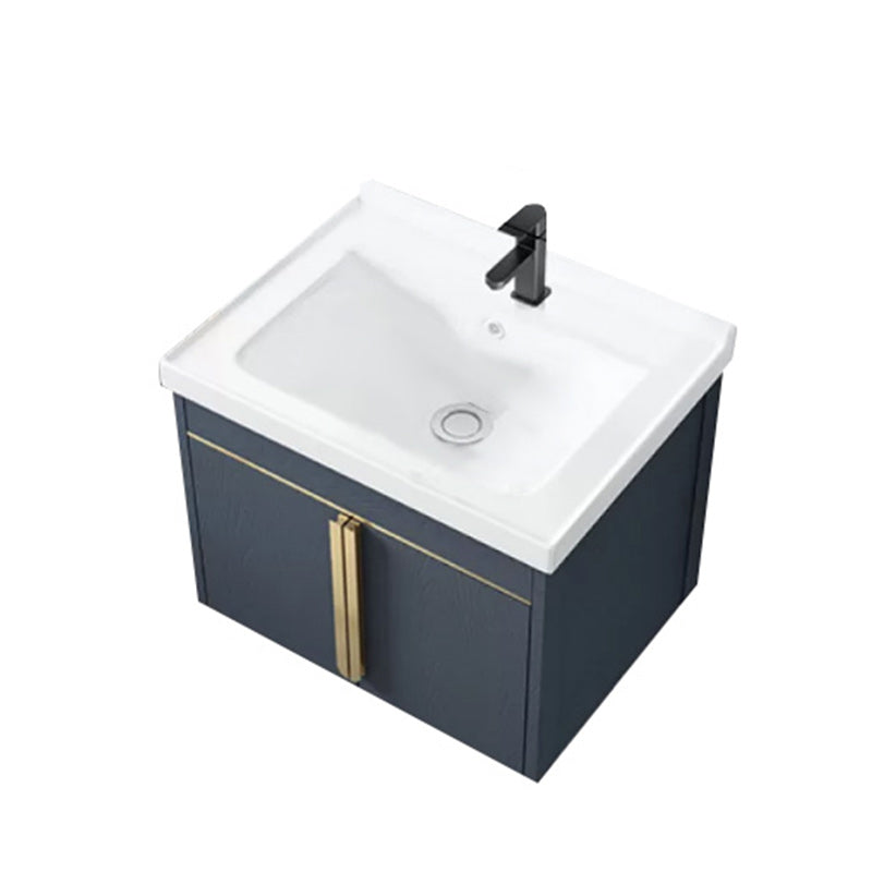 Modern Sink Vanity Metal Color Block Mount Bathroom Vanity Cabinet