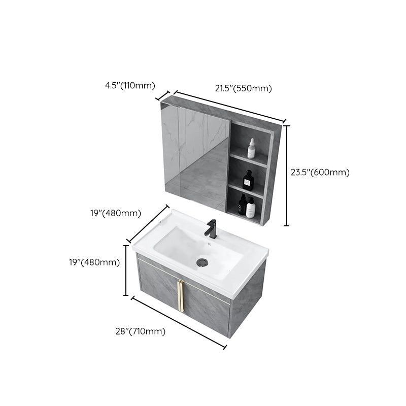 Contemporary Sink Cabinet Mirror Cabinet Vanity Cabinet for Bathroom