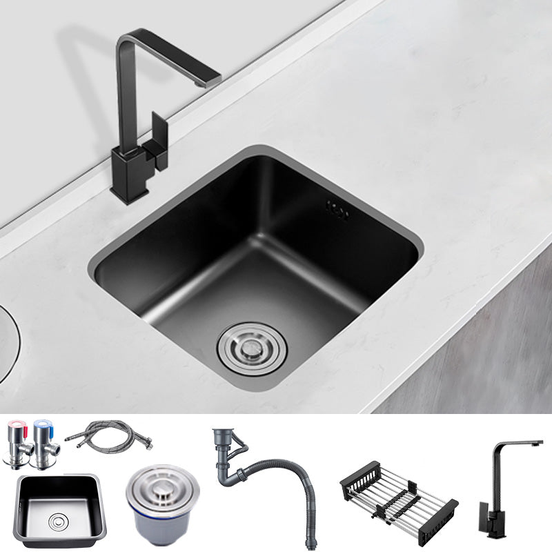 Contemporary Style Kitchen Sink Stainless Steel Dirt Resistant 1 Holes Kitchen Sink