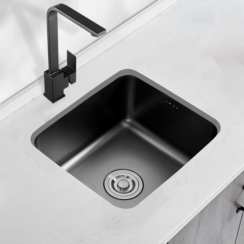 Contemporary Style Kitchen Sink Stainless Steel Dirt Resistant 1 Holes Kitchen Sink