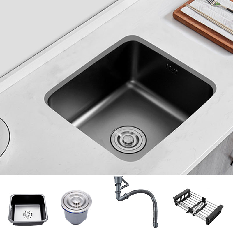 Contemporary Style Kitchen Sink Stainless Steel Dirt Resistant 1 Holes Kitchen Sink