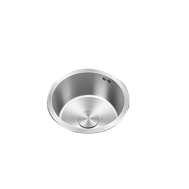 Contemporary Style Kitchen Sink Stainless Steel Round Kitchen Sink