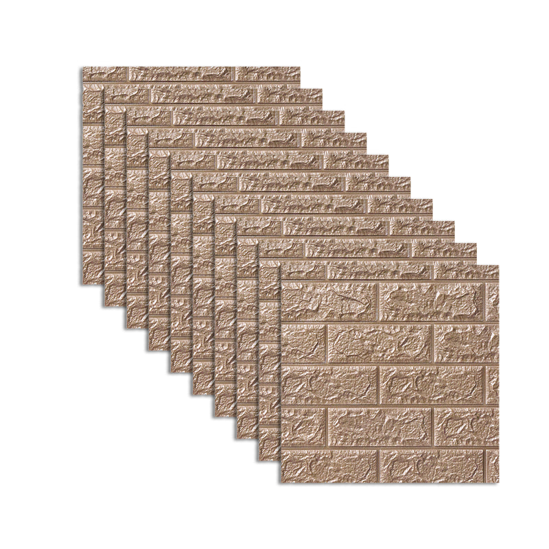 Modern Wall Tile PVC 3D Embossed Self-Adhesive Waterproof Indoor Wall Panel