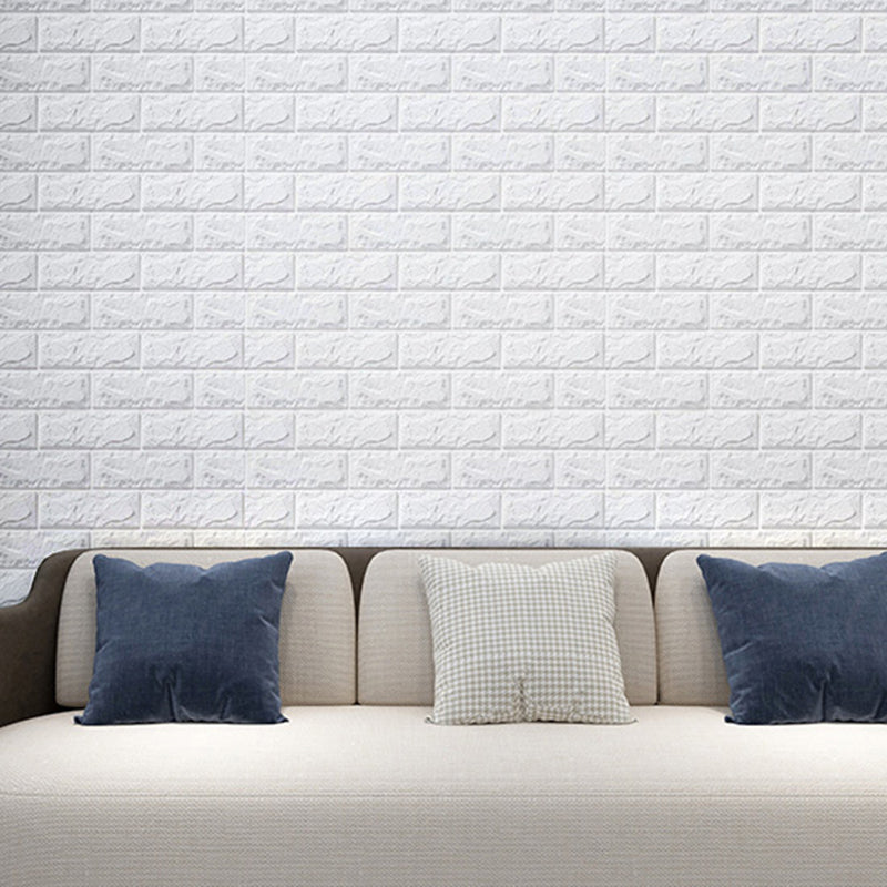 Modern Wall Tile PVC 3D Embossed Self-Adhesive Waterproof Indoor Wall Panel