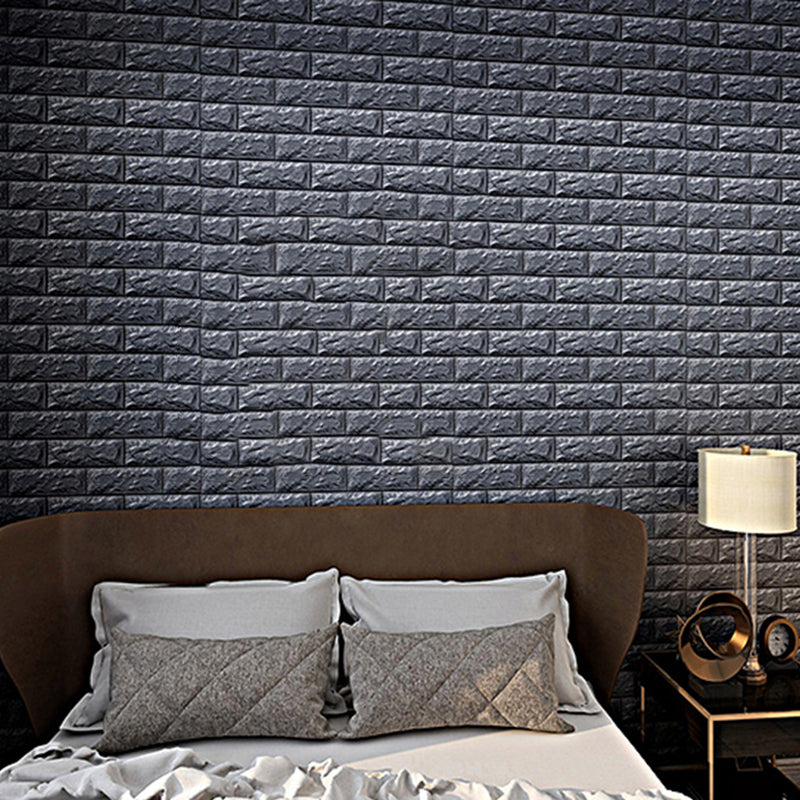 Modern Wall Tile PVC 3D Embossed Self-Adhesive Waterproof Indoor Wall Panel