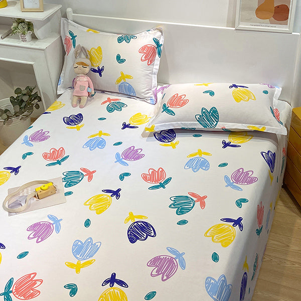 Cotton Bed Sheet Single Piece Dormitory Home Bedroom Fitted Sheet