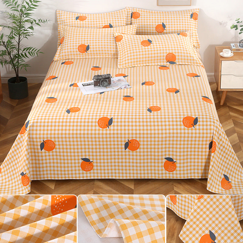 Cotton Pillowcase Bed Sheet Set Home Simple Bedroom Bed Sheet