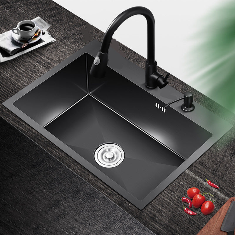 Modern Style Kitchen Sink Stainless Steel Colorfast Drop-In Kitchen Sink