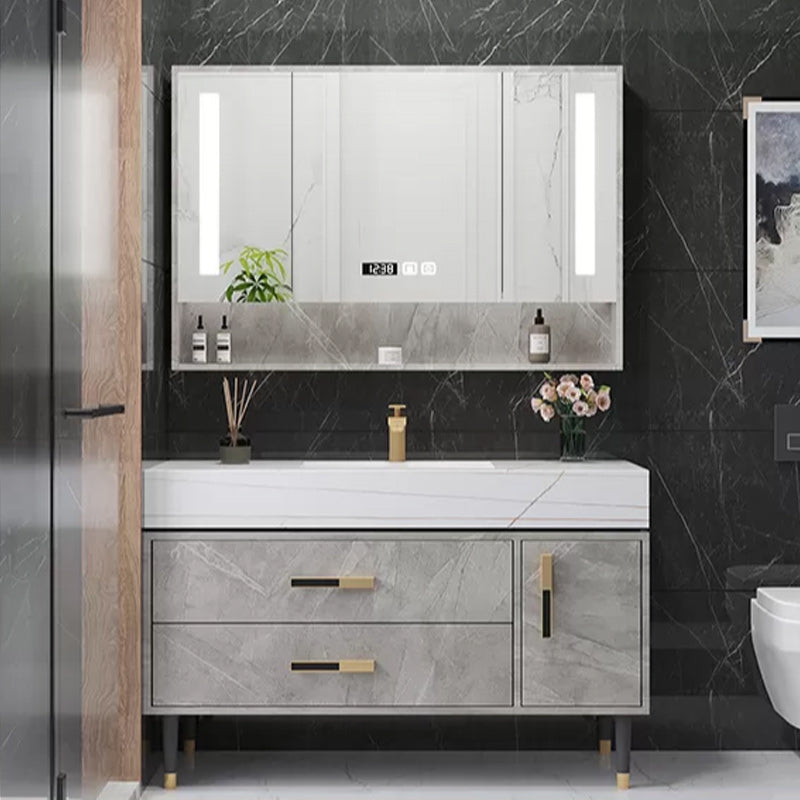 Contemporary Sink Cabinet Mirror Cabinet Wooden Vanity Cabinet for Bathroom