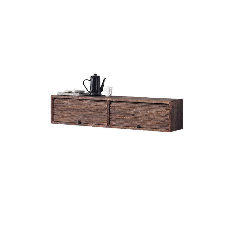 Contemporary TV Stand Wall-mounted Wood TV Media Console with Storage