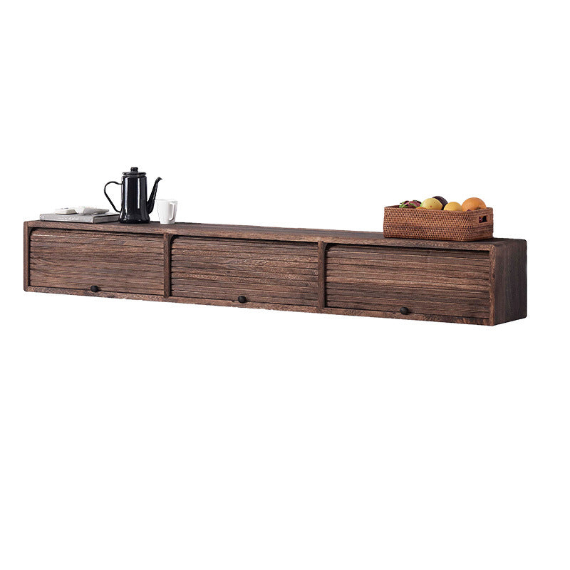 Contemporary TV Stand Wall-mounted Wood TV Media Console with Storage