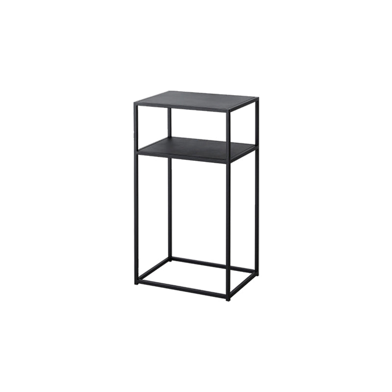 2 Shelves Iron Nightstand Industrial Bedside Cabinet ,27.6" Tall