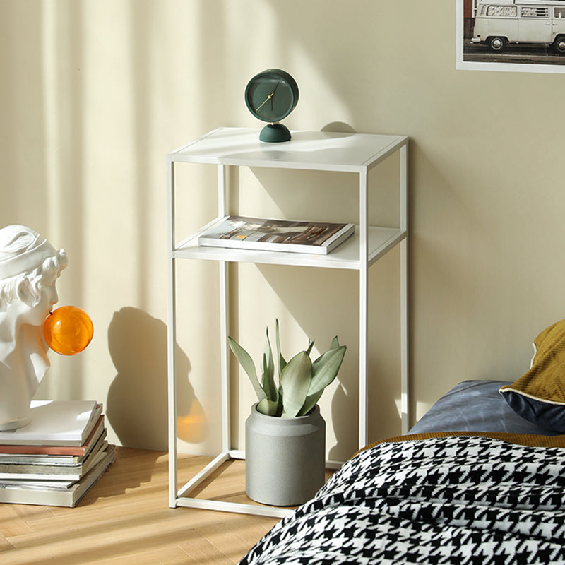 Metal Bed Nightstand Modern Accent Table Nightstand for Bedroom