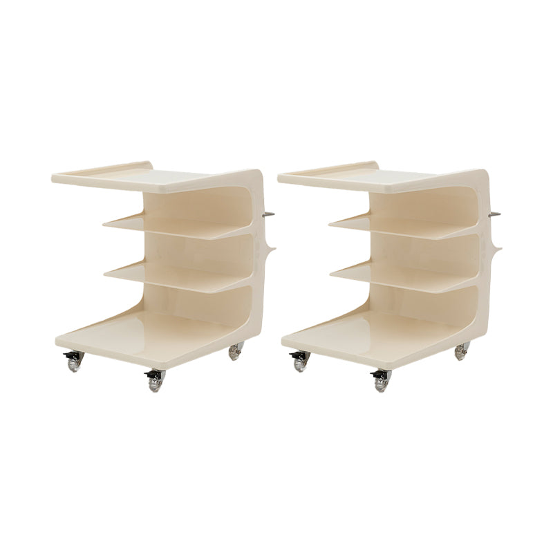 4 Shelves Bedside Cabinet Contemporary Night Table ,21.7" Tall