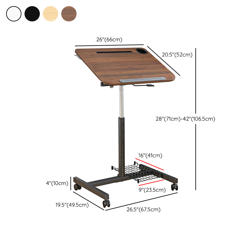 Contemporary Curved Writing Desk Pedestal Folding Office Desk