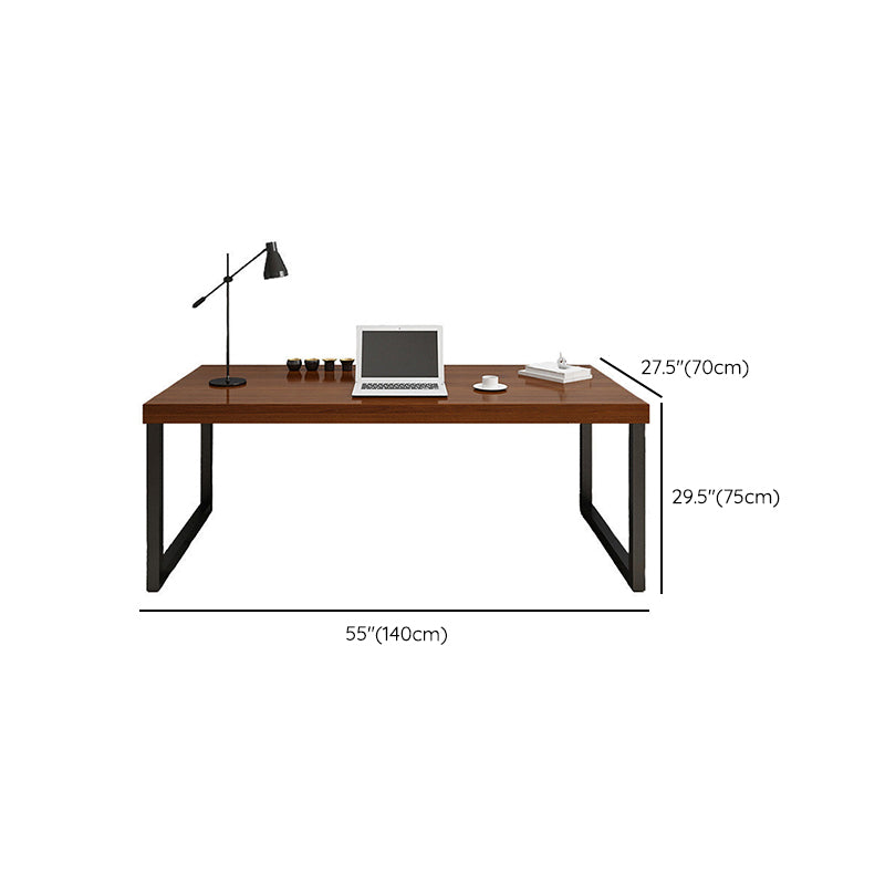 Solid Wood Rectangular Office Desk Sled Base 29.53" Tall Writing Desk