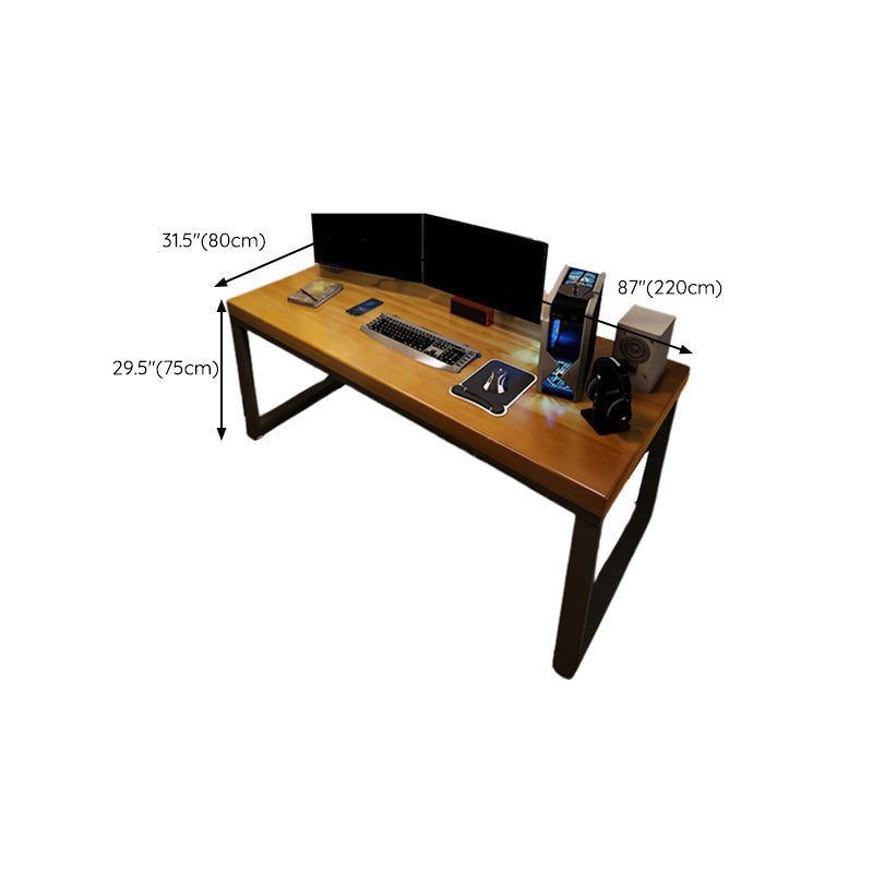 Contemporary Rectangular Writing Desk Home Solid Wood Office Desk with Legs