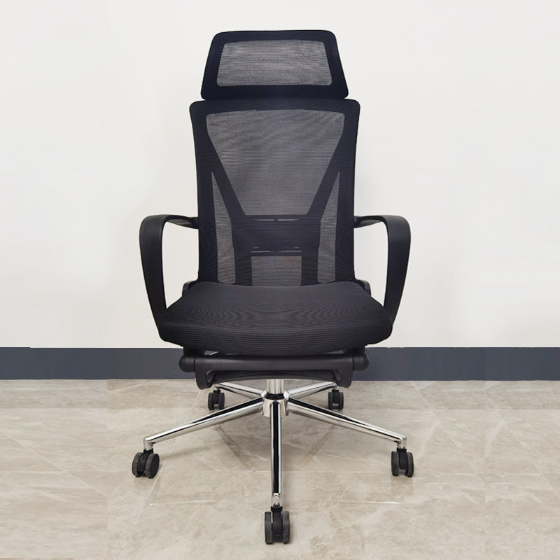 Modern Desk Chair Fixed Arms Task Chair with Wheels for Office