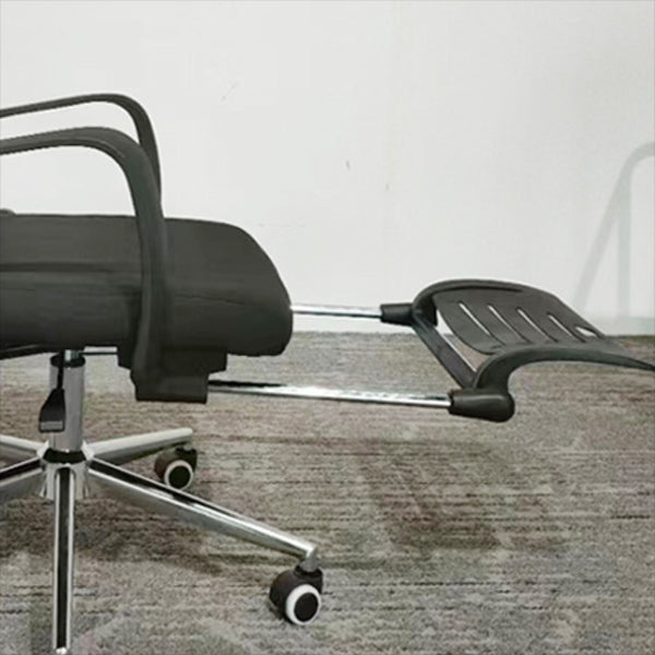 Modern Desk Chair Fixed Arms Task Chair with Wheels for Office