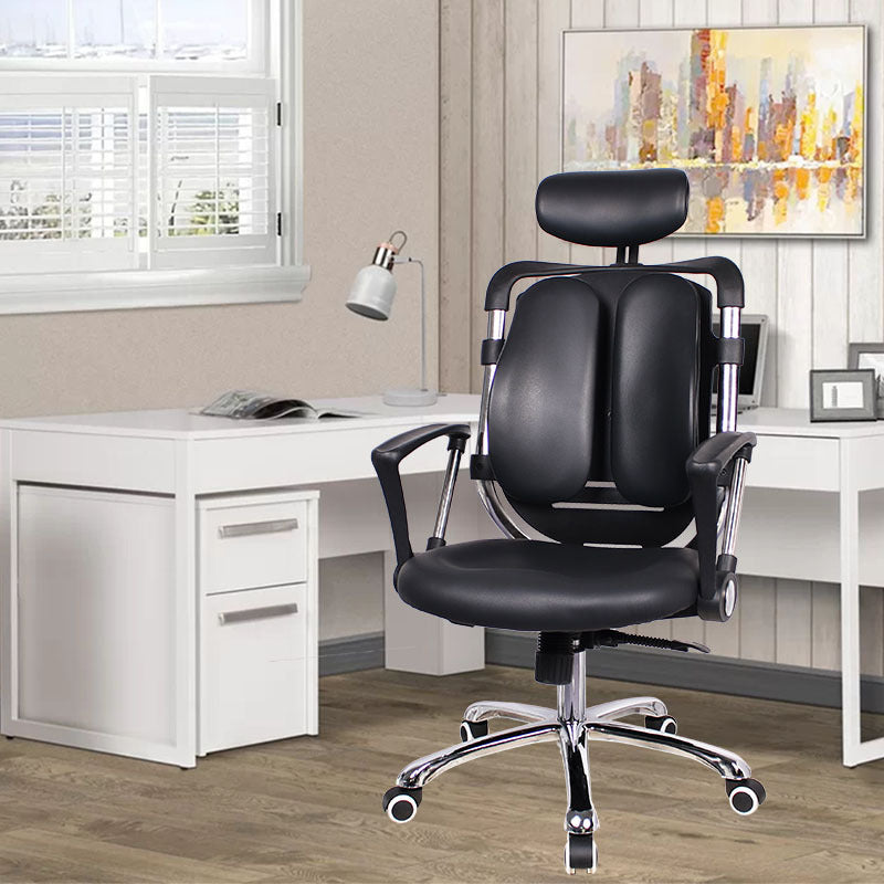 Modern Slide Office Chair Adjustable Seat Height Desk Chair with Wheels