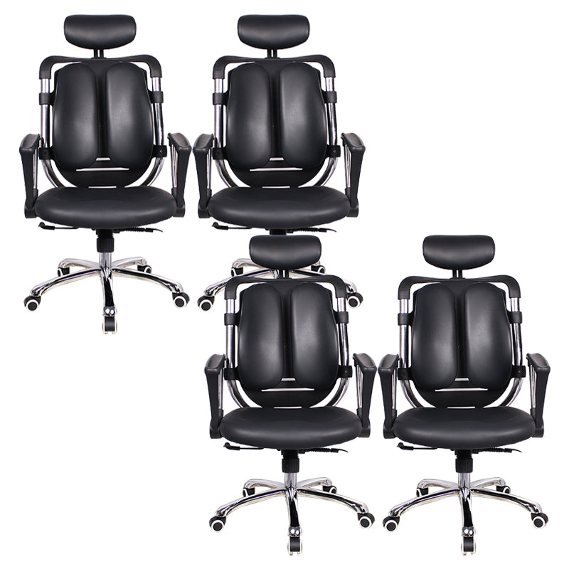 Modern Slide Office Chair Adjustable Seat Height Desk Chair with Wheels