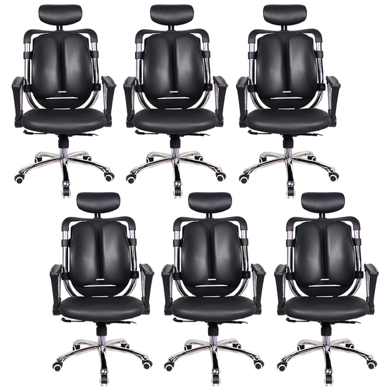 Modern Slide Office Chair Adjustable Seat Height Desk Chair with Wheels