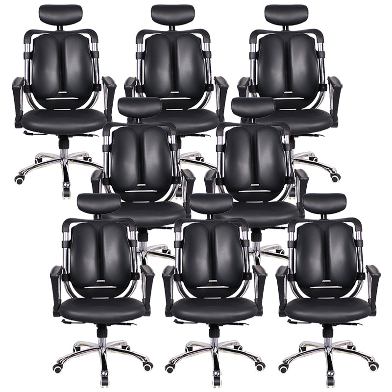 Modern Slide Office Chair Adjustable Seat Height Desk Chair with Wheels