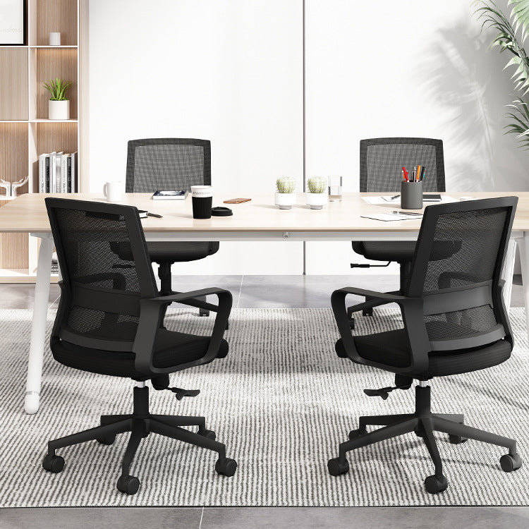 Contemporary Black Office Chair Breathable Air Grid Desk Chair