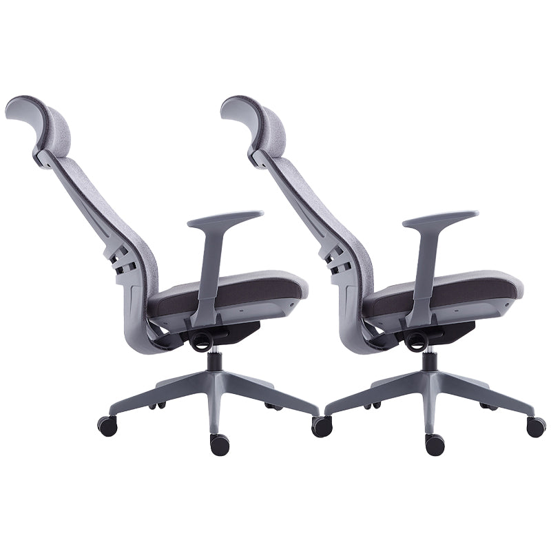 Modern Office Chair Adjustable Seat Height Fixed Arms Slide Desk Chair with Wheels